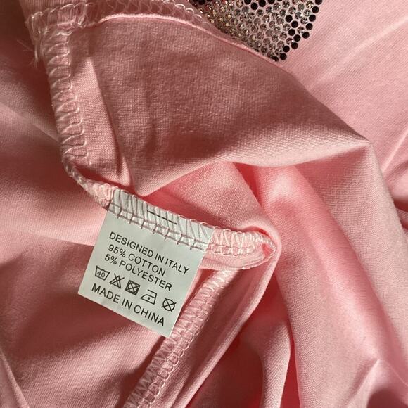 HELLO KITTY NEW BLING PINK TEE SIZE MED - Picture 5 of 5